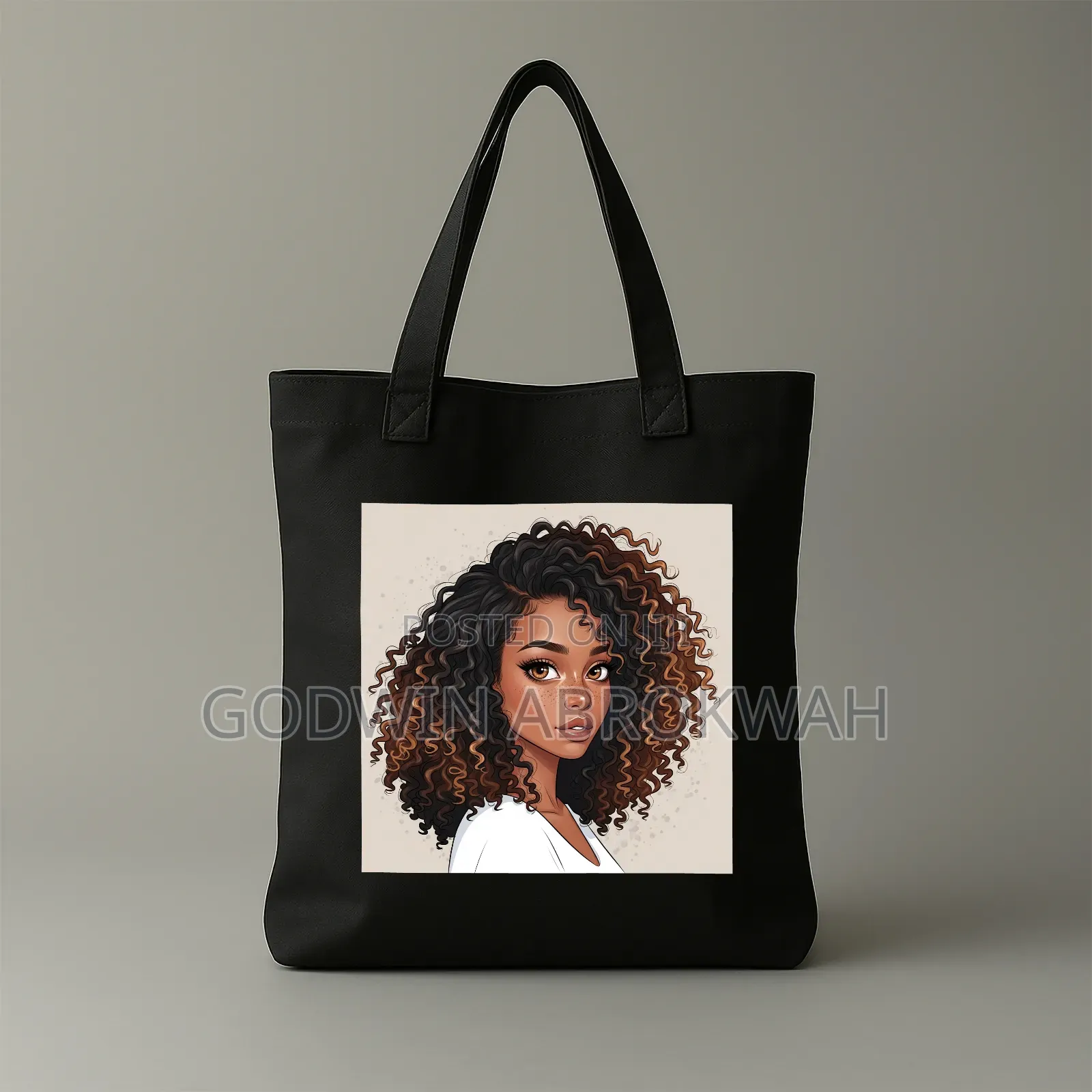 Picture Print Canvas Tote Bag