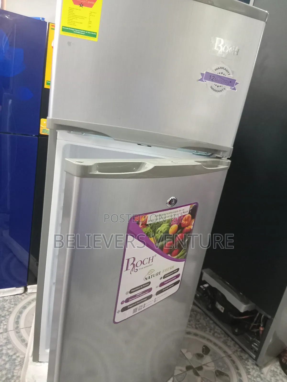 Compatible Roch RFR-140t-B Model Top Freezer 117l Fridge