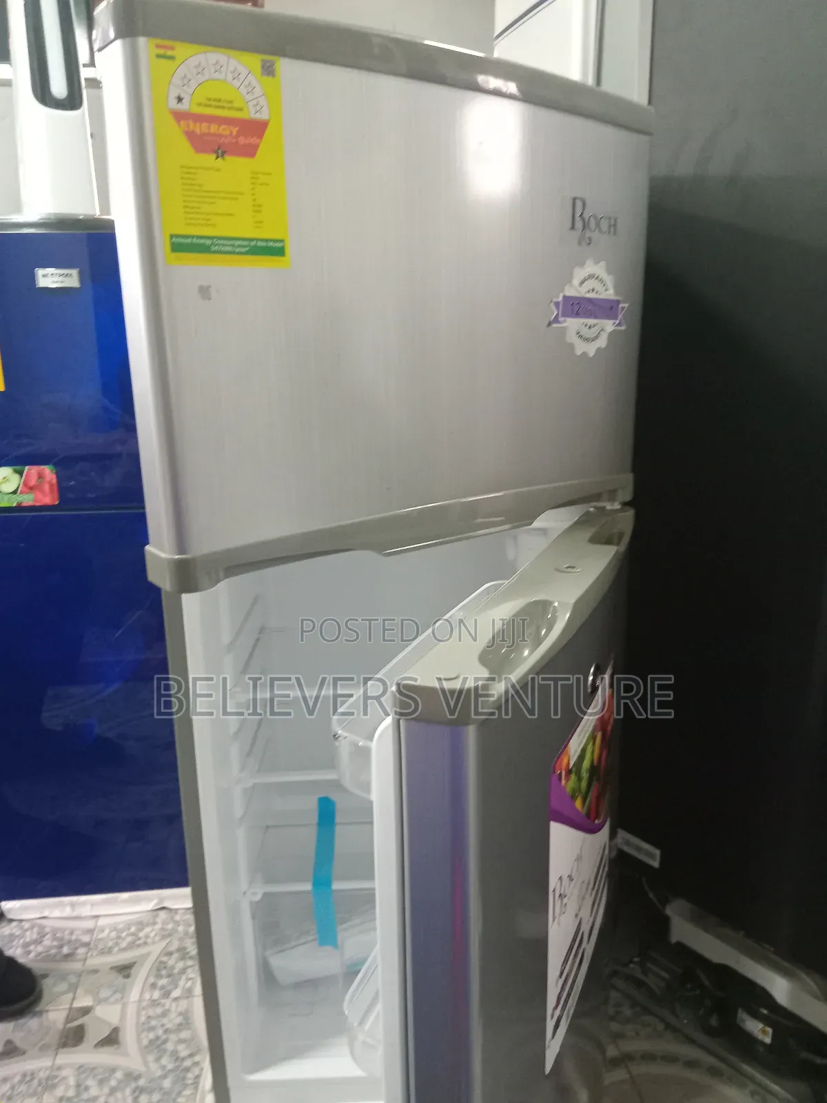 Durable Roch Stainless Double Door Fridge 117l Fridge