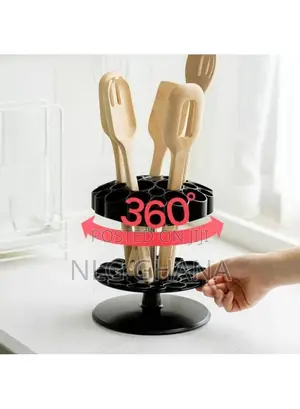 Rotating Cutlery Organizer Kitchen Utensil Holder. Tvx26016