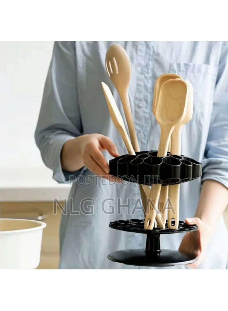 Rotating Cutlery Organizer Kitchen Utensil Holder. Tvx26016