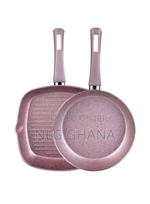 2 PCS Biogranit Frying Pan Grill Pan - Rosegold. Kar1591