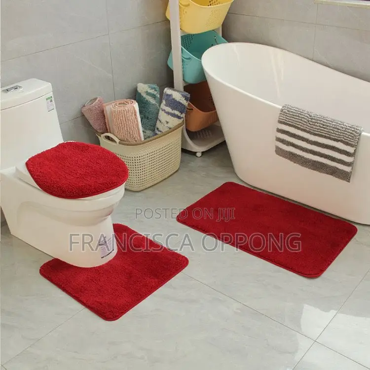 Elegant 3 Pieces Bathroom Rug Set(Available in Diff Colors)