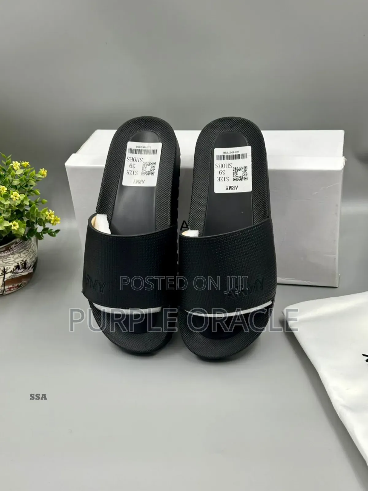 Black Army Branded Slides.