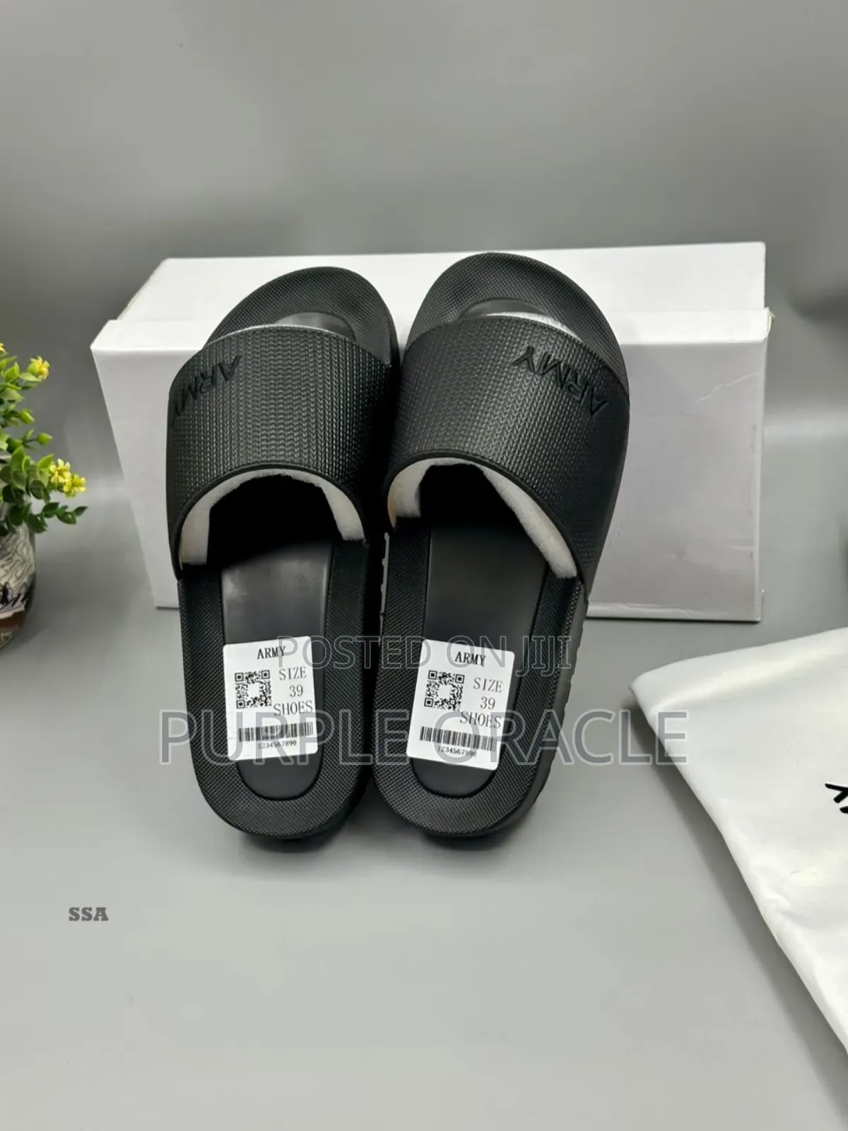 Black Army Branded Slides.