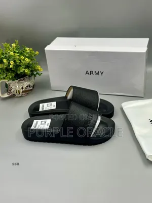 Black Army Branded Slides.