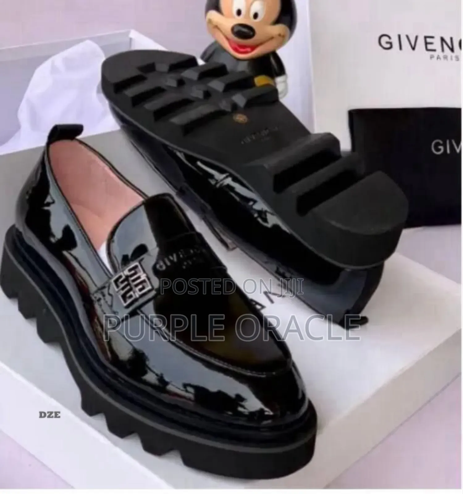 Givenchy Men's Black Leather Loafers.