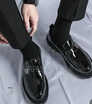Givenchy Men's Black Leather Loafers.
