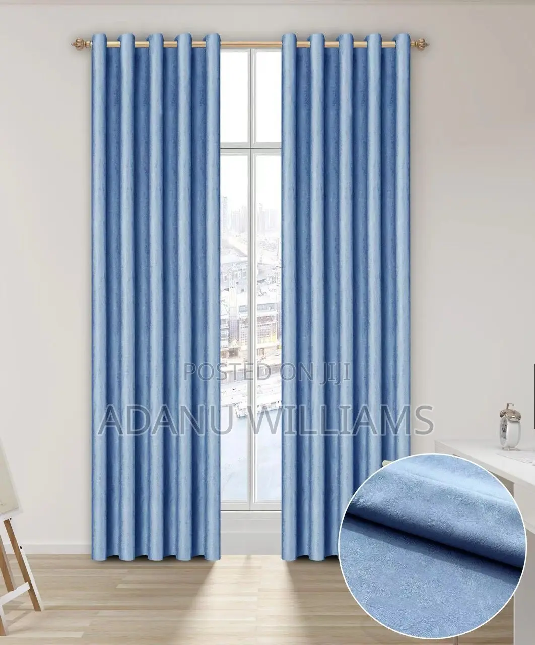 High Quality 2pcs Set Curtains ( Available in Diff Colors )