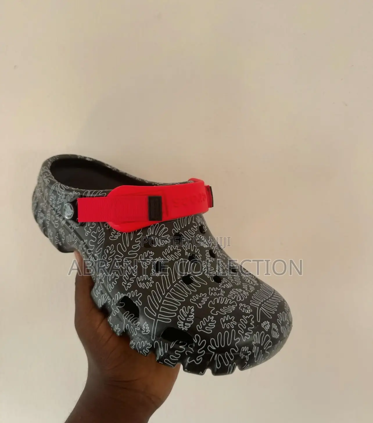 Crocs Black/Red Unisex Slides
