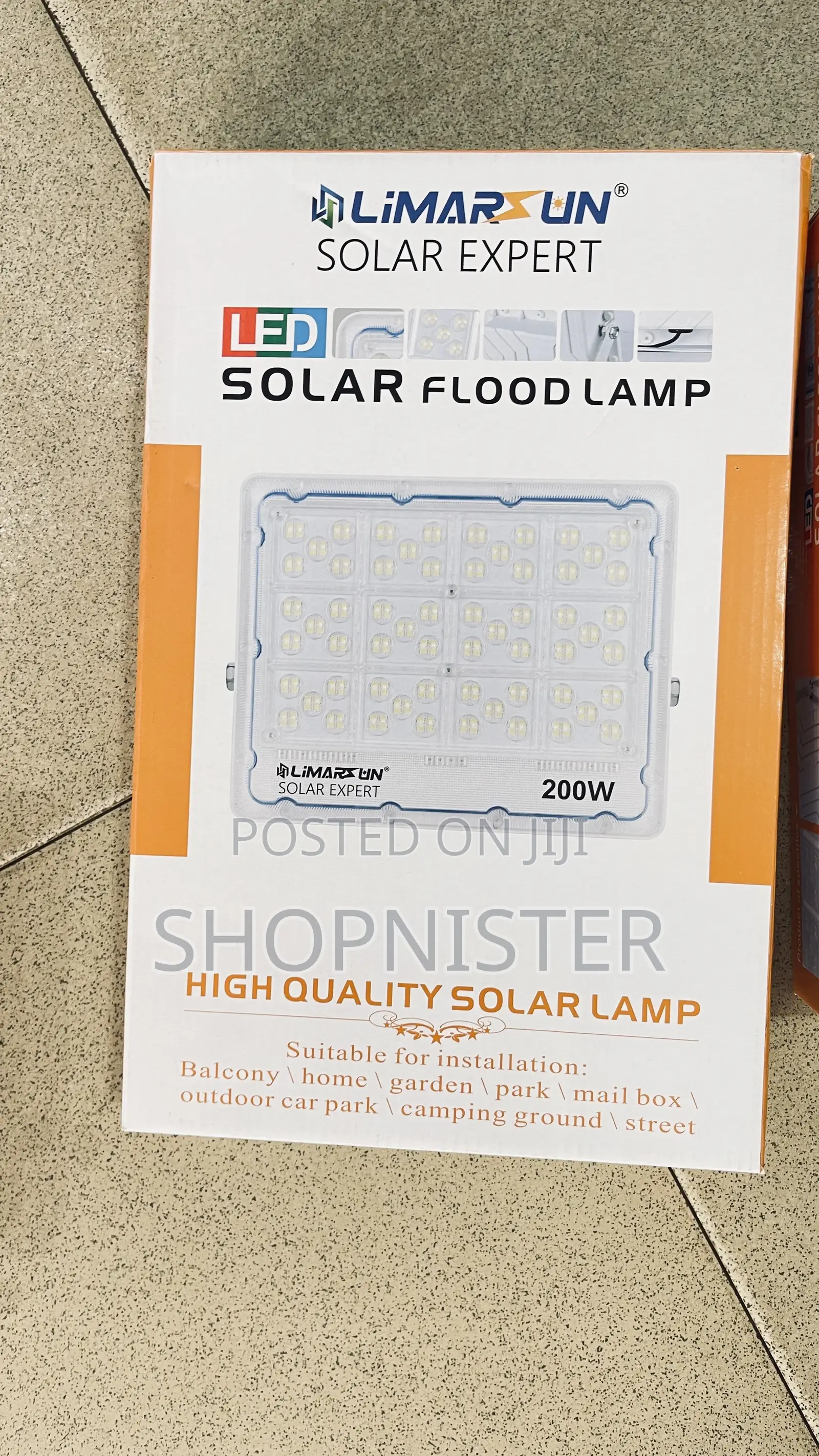 300w Solar Flood Light Ip66 With Separate Panel