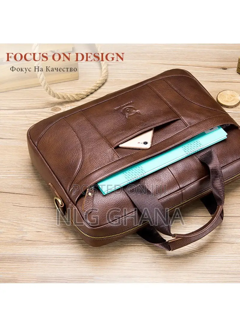 Top-Layer Cowhide Leather Laptop Handbag Shoulder. Tvx24664