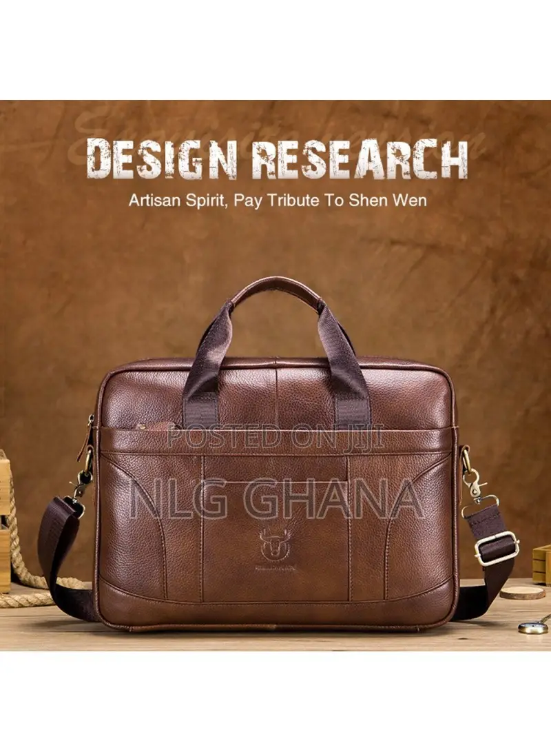 Top-Layer Cowhide Leather Laptop Handbag Shoulder. Tvx24664