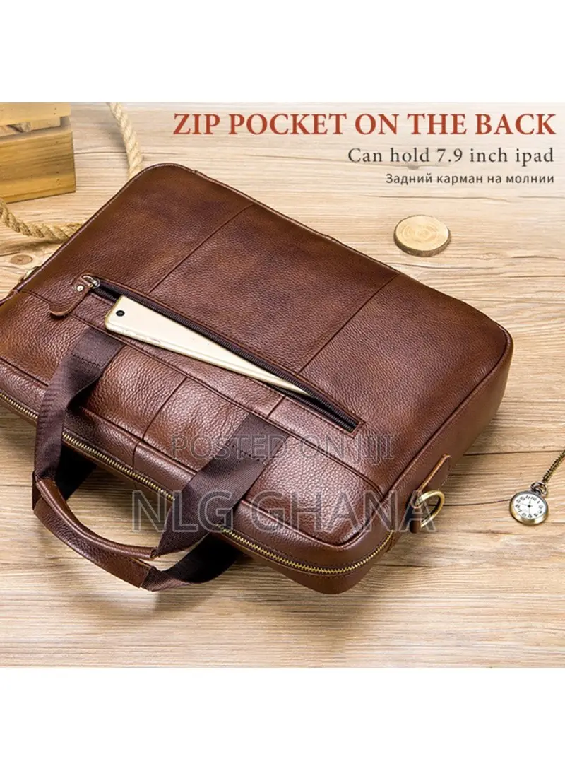 Top-Layer Cowhide Leather Laptop Handbag Shoulder. Tvx24664