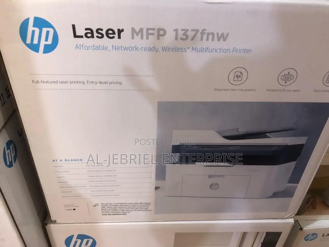 Laserjet 137fnw Printer (All in One, Wifi )