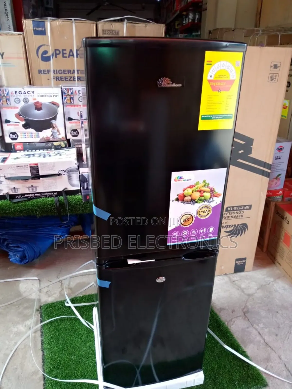 Rainbow Double Door Fridge 141 Litres Bottom Freezer