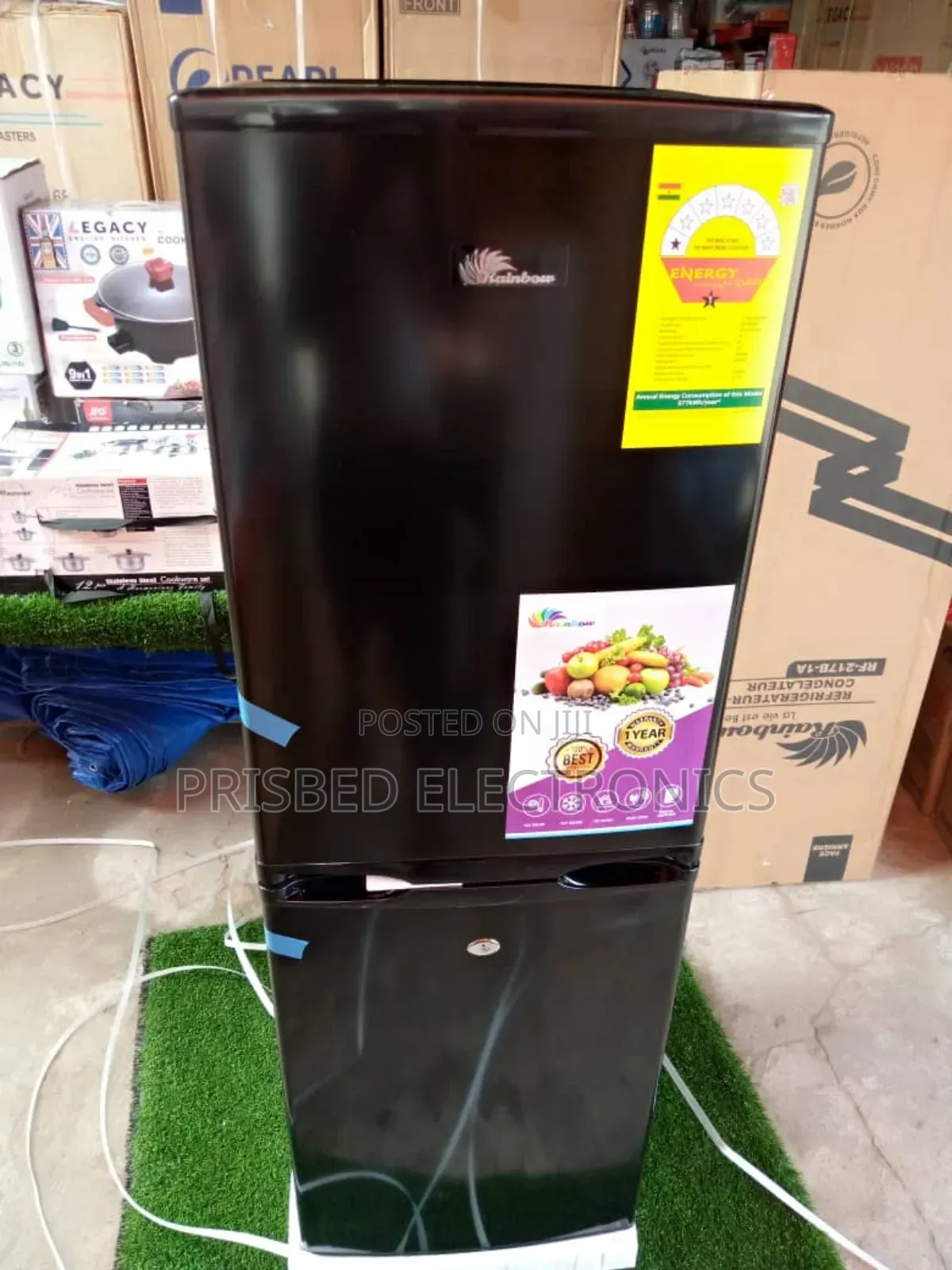 Rainbow Double Door Fridge 141 Litres Bottom Freezer