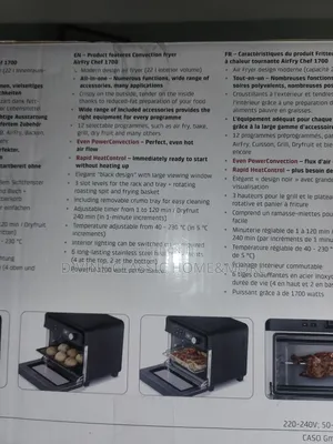 Caso Airfry Chef 1700 Air Fryer Oven