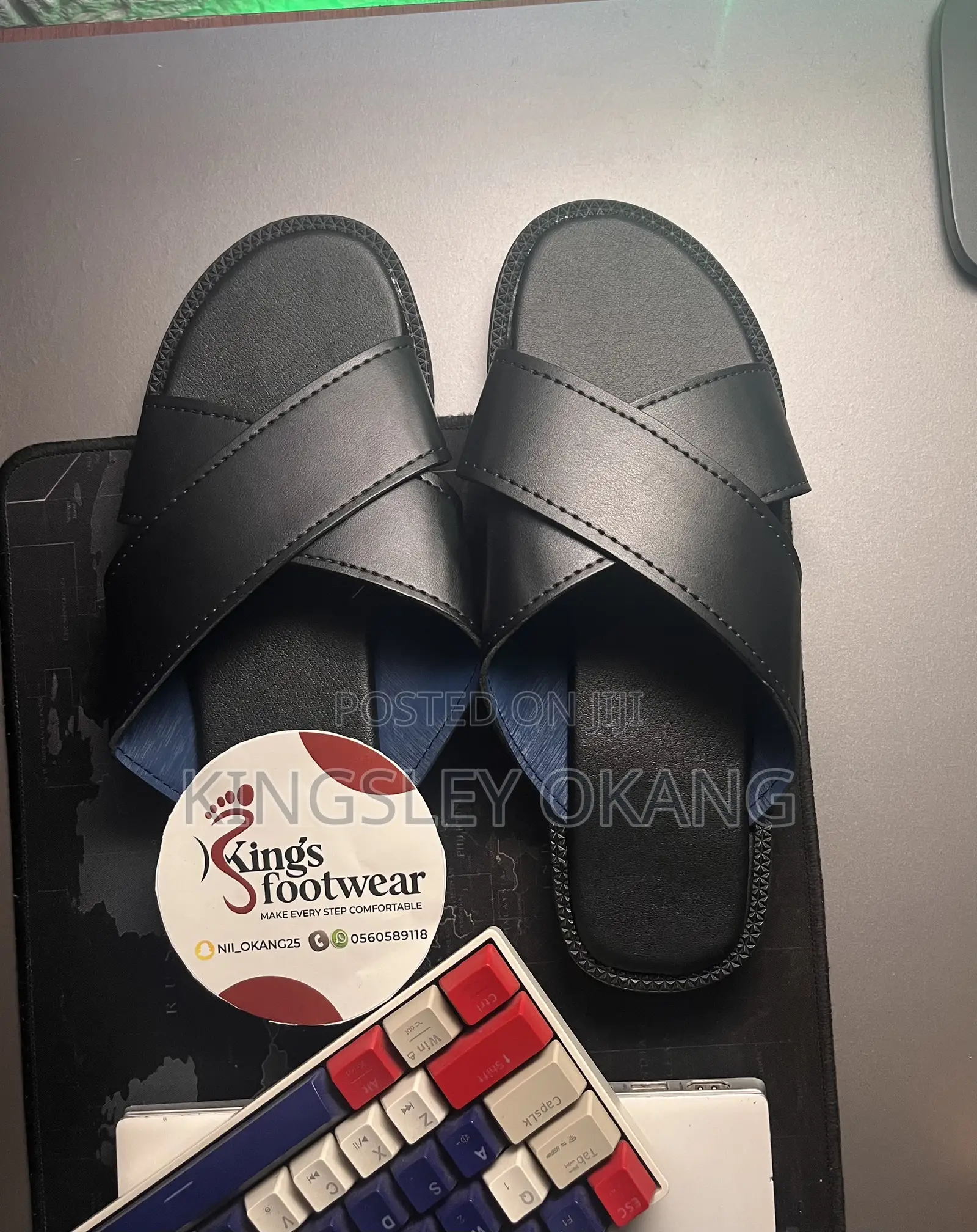 Black Leather Slippers Quality