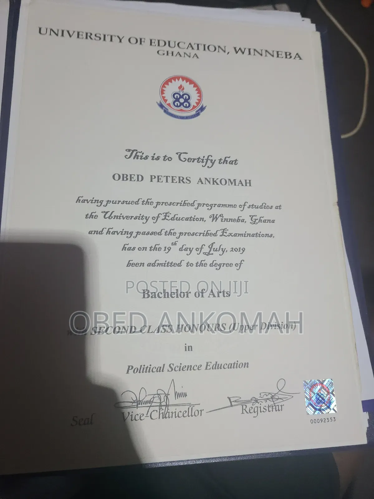 Holds B.A of Political Science With Good Teaching Skills