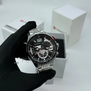 Close-Up of a Curren Chronograph Watch.