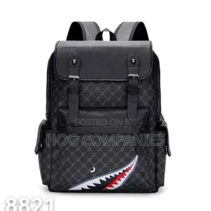 Classic Plaid Leather Travel Laptop Bag School Backpack