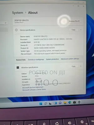 Laptop Microsoft Surface Pro 2 8GB Intel Core I5 SSD 256GB
