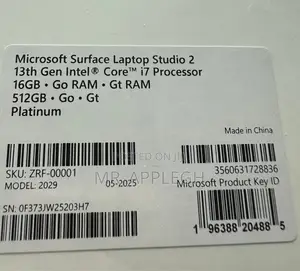 New Microsoft Surface Laptop Studio 2 16GB Intel Core i7 SSD 512GB