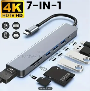 7-in-1 Sd/Tf With Card Reader HDTV Hub