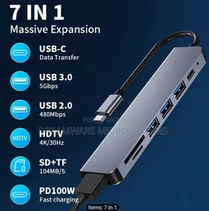 7-in-1 Sd/Tf With Card Reader HDTV Hub