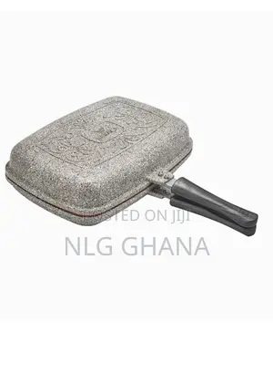 Dark Silver Bio Granite Double Frying Tray 34cm. Kar1543