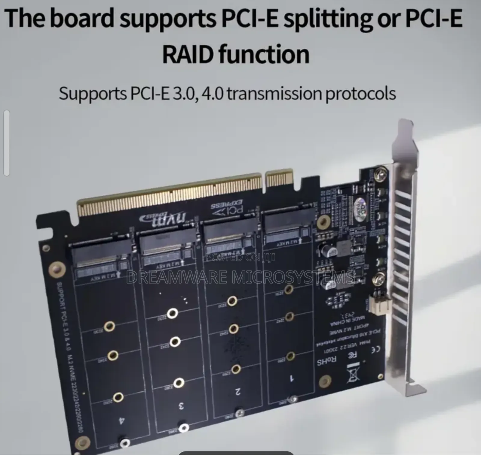 4-Bay Nvme SSD Pcie-16 Split Card