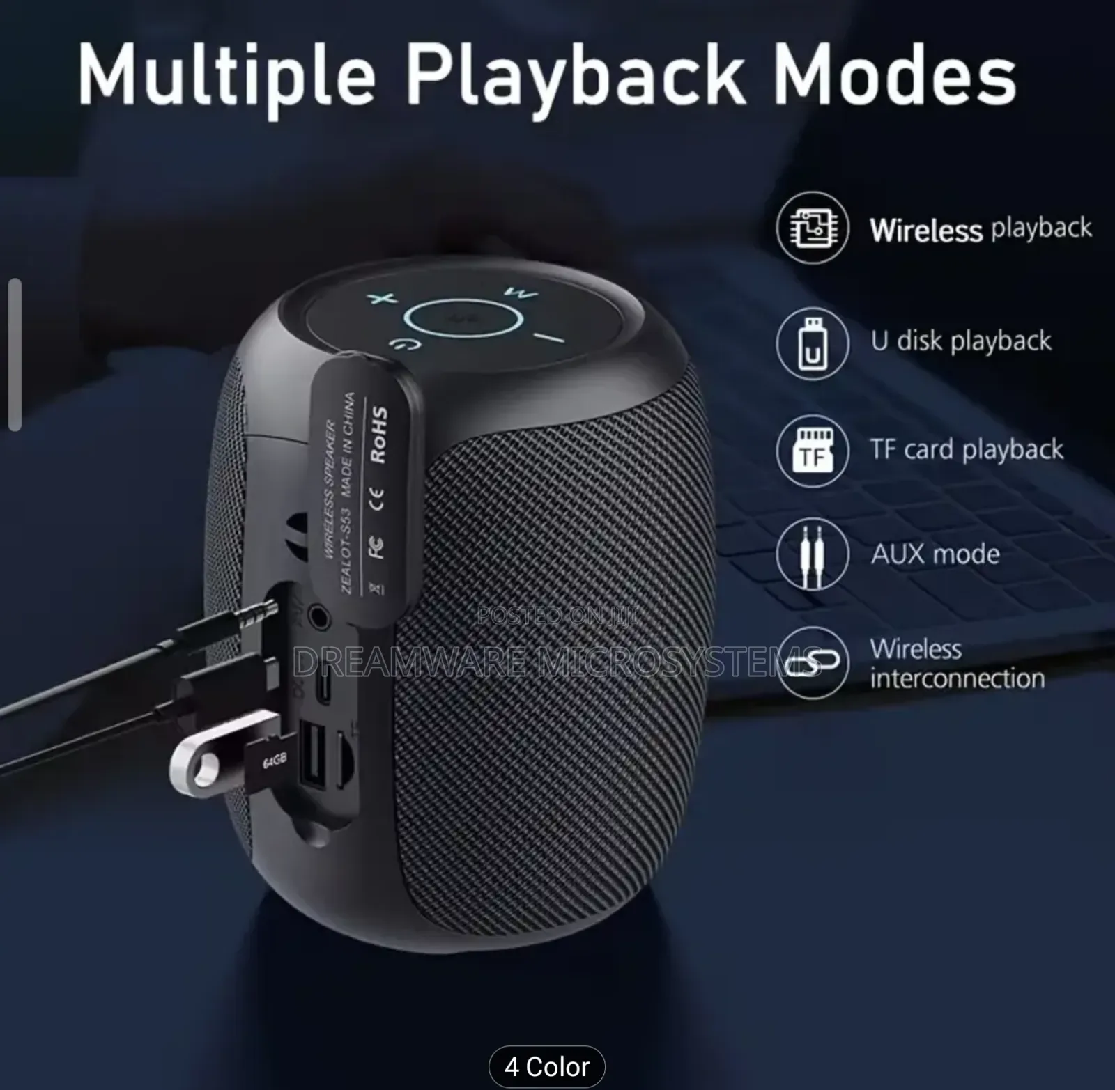 Zealot S53 High Power 10w Portable Wireless Speakers