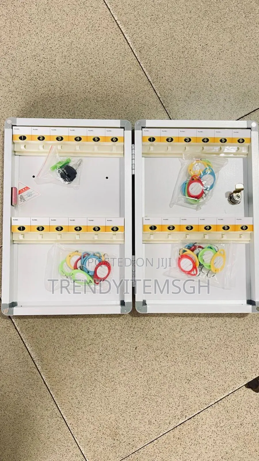 24 Keys Allumium Alloy Wall Mounted Key Lock Storage Box