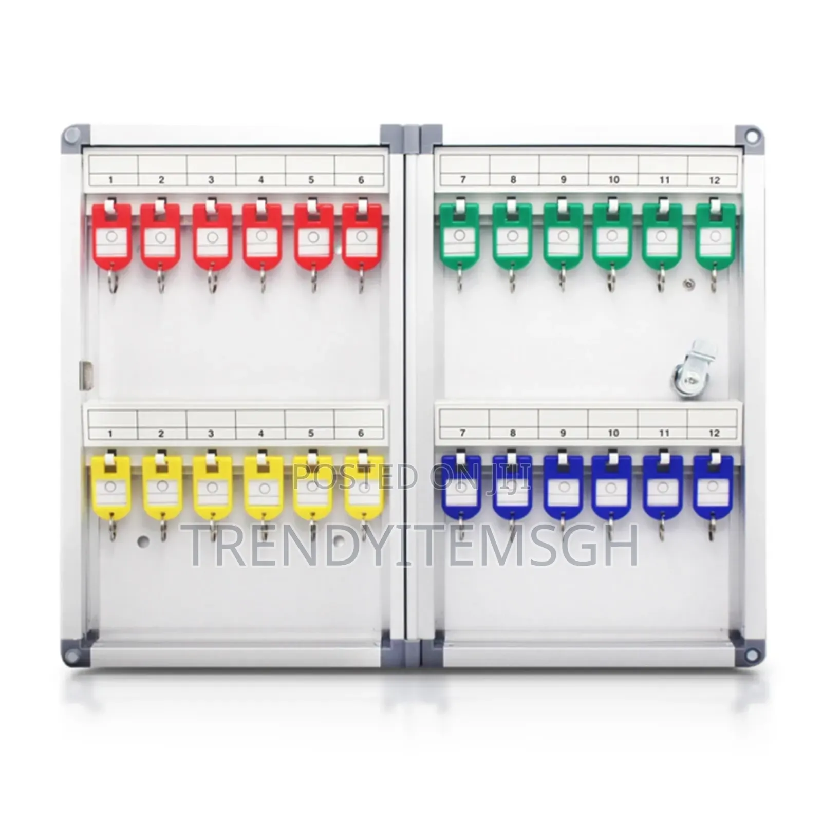 24 Keys Allumium Alloy Wall Mounted Key Lock Storage Box