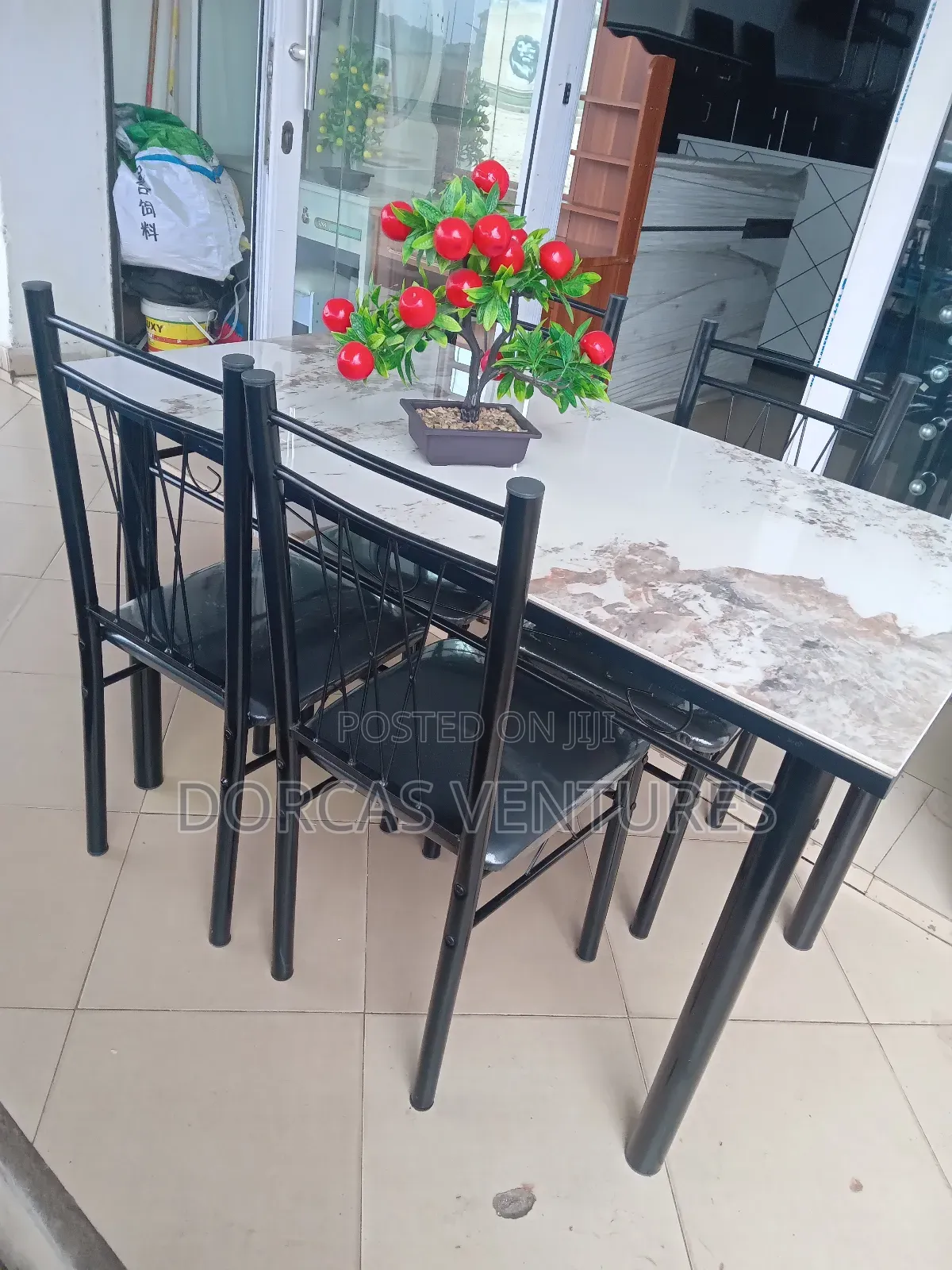 Dining Table With Chairs (Marble Diningset)