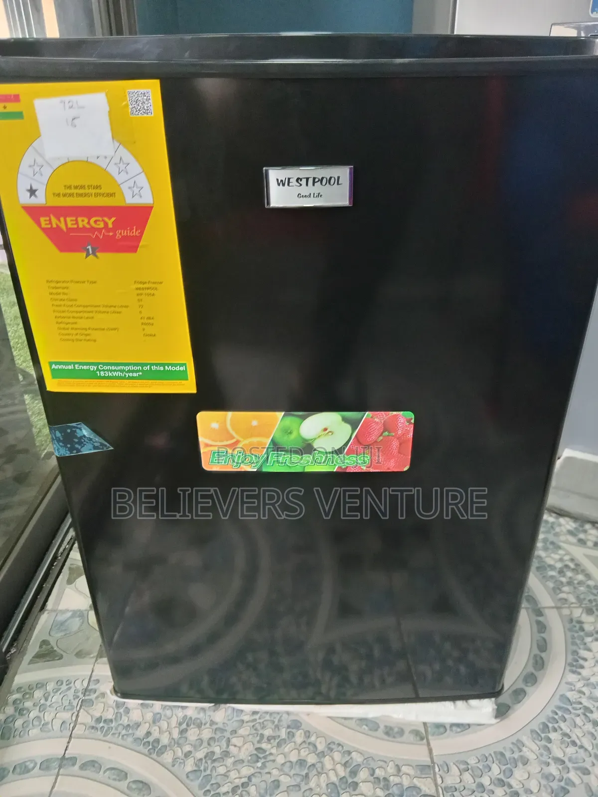 Remarkable Westpool Single Door Black 72l Fridge Westpool