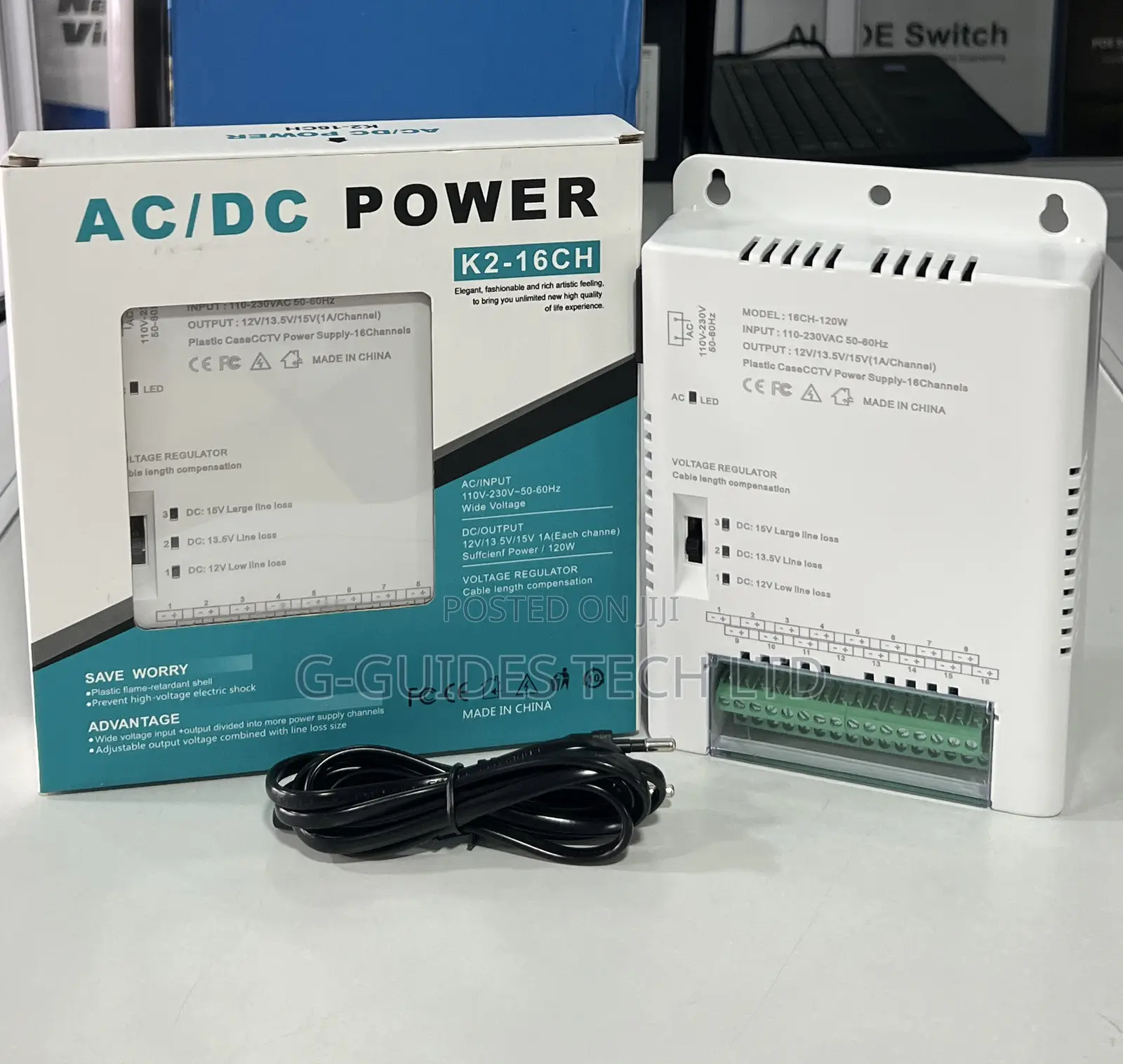 12v 20a CCTV Power Supply 16ch, 12v 20a Ac/Dc Power Supply