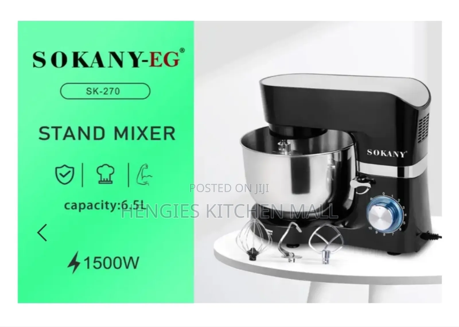 Sokany Stand Mixer 6.5l