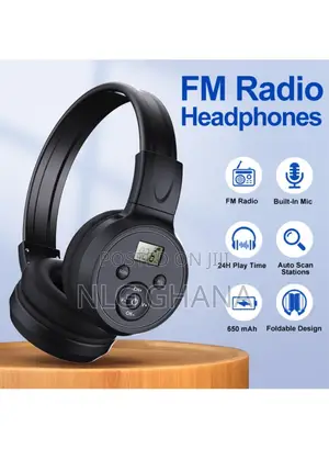Fm Radio Over Ear Headphones Rechargeable Foldable. Tvx26140