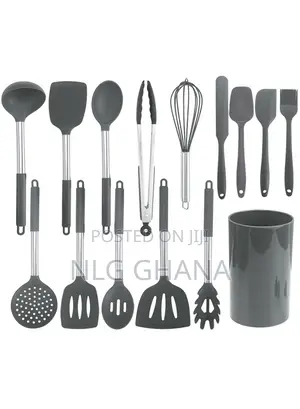 15pcs Stainless Steel+Silicone Cooking Utensils. Tvx22451