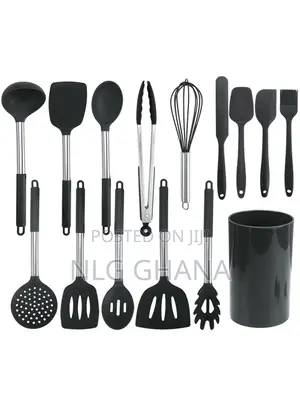 15pcs Stainless Steel+Silicone Cooking Utensils. Tvx22451