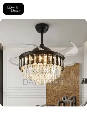 Luxurious Crystal Fan With Light.