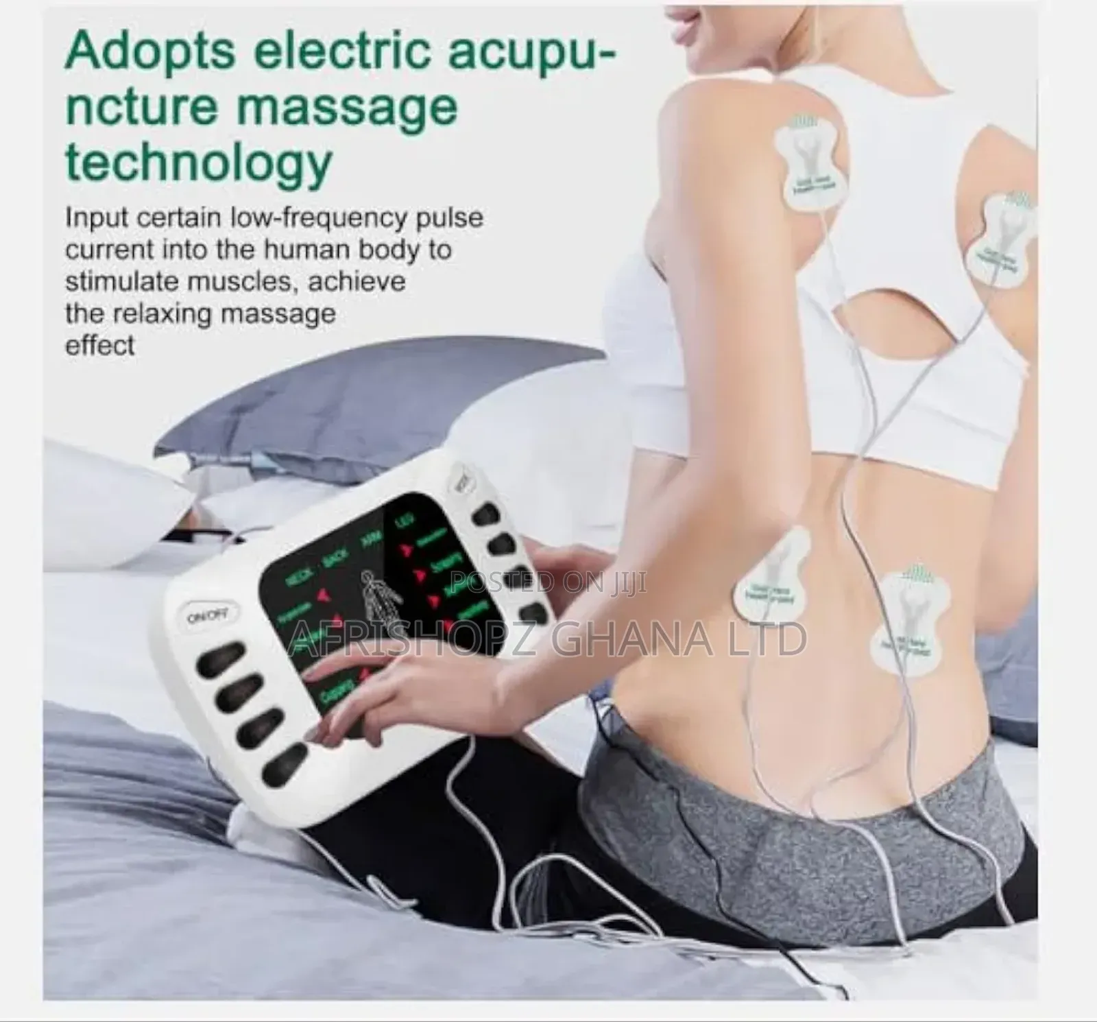 Electronic Pulse Massager Machine Black