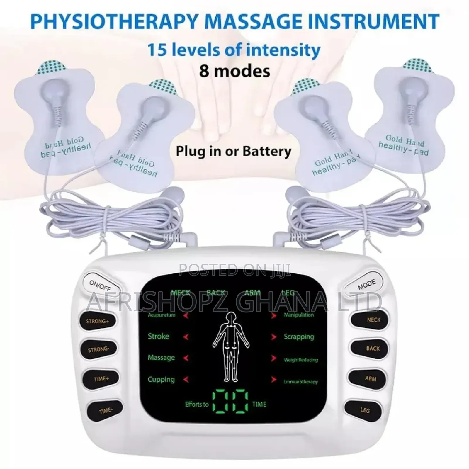 Electronic Pulse Massager Machine Black