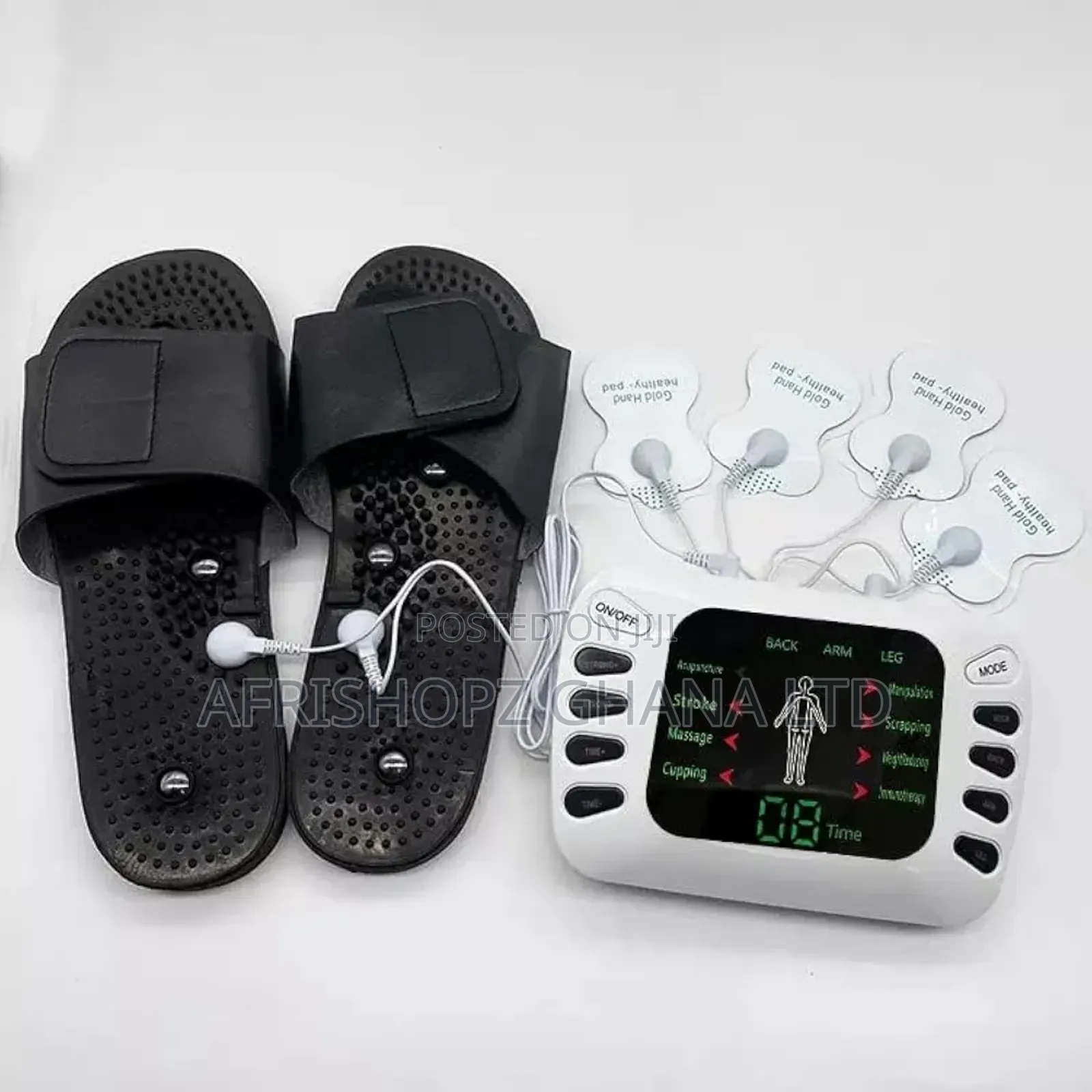 Electronic Pulse Massager Machine Black