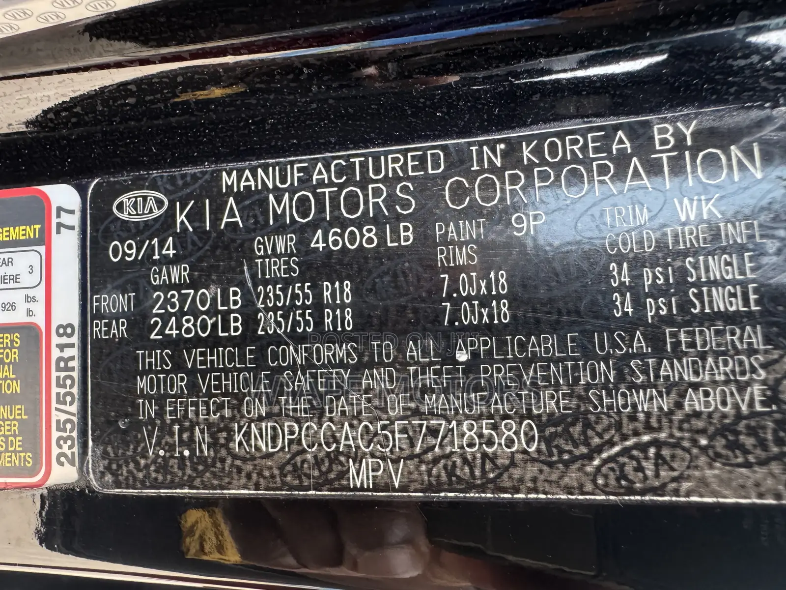 Kia Sportage EX 4dr SUV (2.4L 4cyl 6A) 2015 Black
