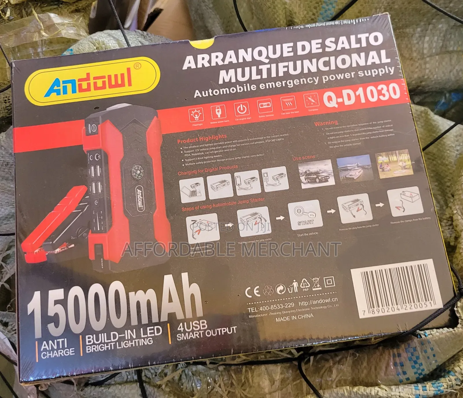 Heavy Duty Car Jump Starter (15000mah)