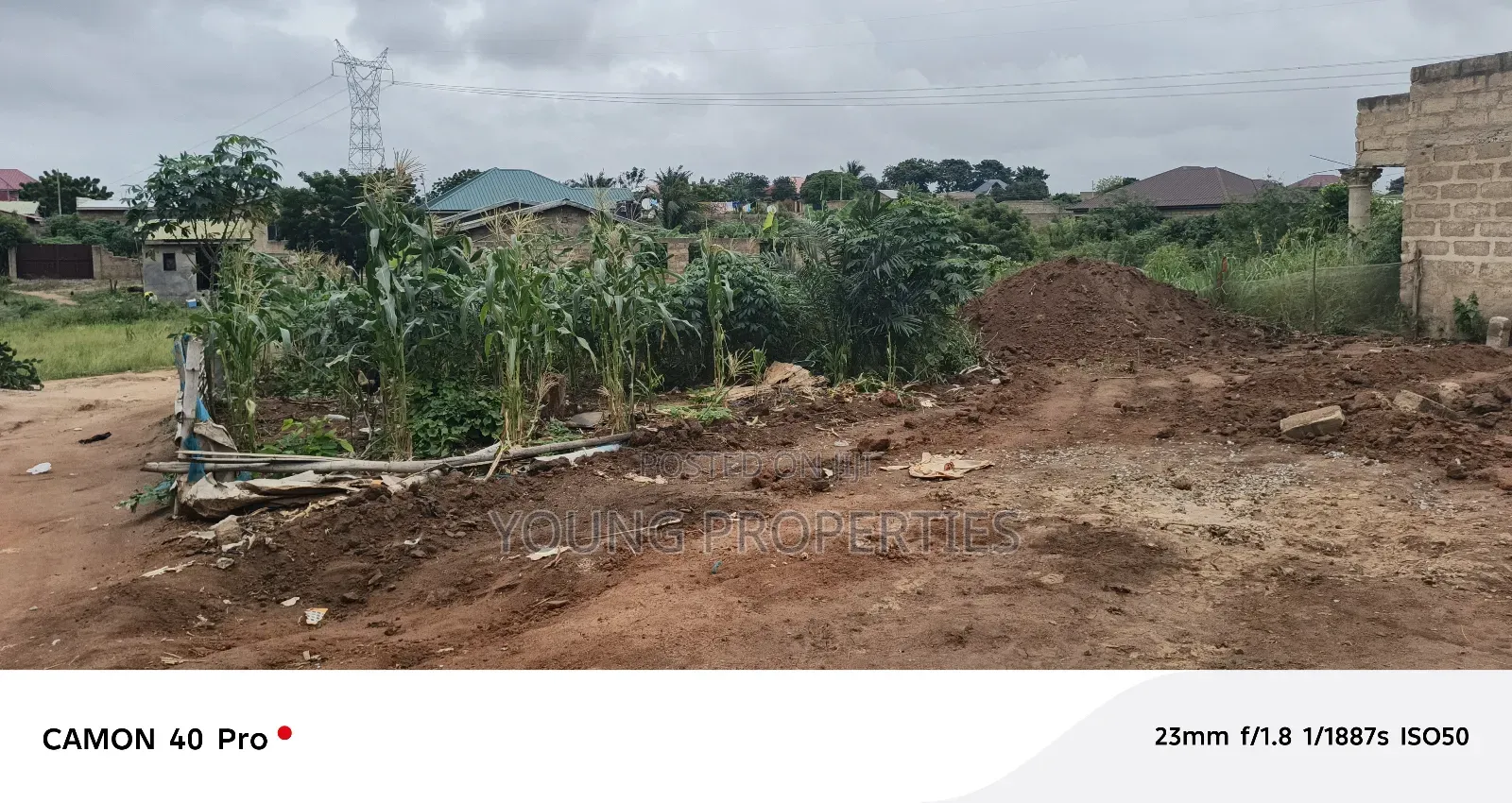 Half Plot of Land for Sale Amasaman Danchira, 35,000