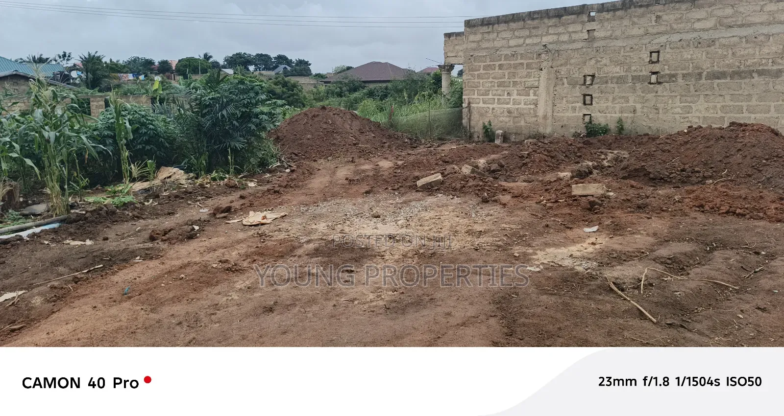 Half Plot of Land for Sale Amasaman Danchira, 35,000